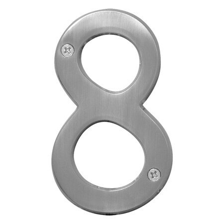 Hy-Ko 4In Satin Nickel Number 8, 3PK A30938